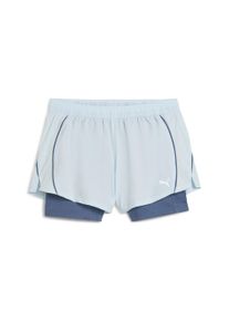 Puma Damen Laufshorts "VELOCITY 3" 2-in1-Laufshorts Damen"sea glass blau, Gr. XS, unifarben, Obermaterial: 88% Polyester, 12% Elasthan;