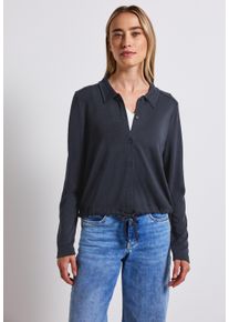 Street One Damen Cardigan, blau, casual, Gr. 44, unifarben, Stoff, 80% Polyester, 20% Viskose, Strickjacken, mit Knopfleiste