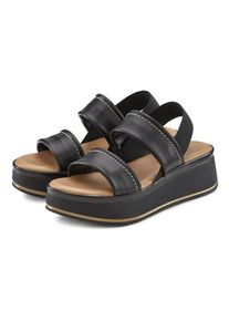 Lascana Plateausandaletten 'Sommerschuh, Sandale, Sandalette, offener Schuh,' schwarz Gr. 35 für Damen. Nachhaltig.