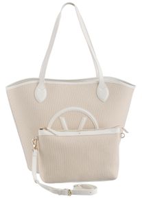 Valentino Handbags VALENTINO BAGS Damen Shopper "SHOPPING COVENT"natur, bianco, Baumwolle, Taschen, Henkeltasche, Handtasche Damen, Schultertasche