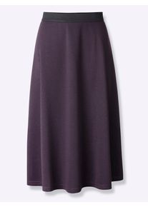 Classic Basics Damen Jerseyrockbordeaux, aubergine, Gr. 38, unifarben, meliert, 97% Polyester, 3% Elasthan, Röcke