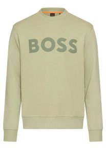 BOSS Orange Herren Sweatshirt "WeBasicCrew"open grün370, modisch, Gr. L, Sweatware, Obermaterial: 100% Baumwolle, Sweatshirts, mit Rundhalsausschnitt