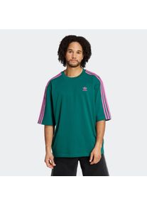 Herren T-Shirt "Oversize tee"collegiate grün, semi lucid fuchsia, sportlich, Gr. XXL, adidas originals, Obermaterial: 100% Baumwolle, Shirts