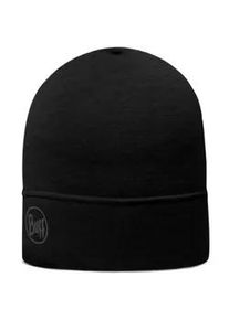 Buff Merino Lightweight Beanie One Size - Solid Black