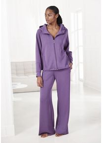 French Connection Sweatjacke lila Gr. 36/38 für Damen. Mit Logodruck. Bequem