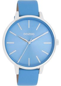 Oozoo Damen Quarzuhr, blau, Armbanduhren, Armbanduhr, Damenuhr, Herrenuhr, Lederarmband
