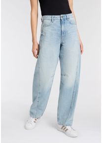 BOSS Orange Damen High-waist-Jeans "Baloon High Rise Premium Damenmode", blau, casual, Gr. 33, unifarben, Denim/Jeans, Obermaterial: 100% Baumwolle,