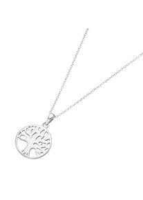 Smart Jewel Damen Kette mit Anhänger "Lebensbaum, Karte, Silber 925", 43cm, Silber 925 (Sterlingsilber), silber, Silber 925 (Sterlingsilber),