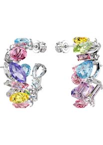 Swarovski Damen Paar Creolen "Schmuck Geschenk Gema Ohrringe, Asymmetrisches Design, 5692412", Metall, bunt, Metall, Ohrringe, mit Swarovski Kristall