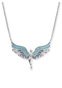 Engelsrufer Damen Kette mit Anhänger "Flyangel Engel, ERN-FLYANGEL-ZIBL", Silber 925 (Sterlingsilber), L: 44cm B: 1,33mmsilberfarben, kristallweiß,