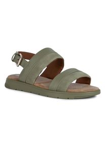 Geox Damen Sandale "D DANDRA", Gr. 36, grün, Synthetik, Veloursleder, Schuhe, Sommerschuh, Sandalette, Keilabsatz