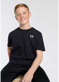 Under Armour Kinder T-Shirt "UA B SPORTSTYLE LC SS"schwarz,, weiß, sportlich, Gr. M, Obermaterial: 60% Baumwolle, 40% Polyester, Shirts, Für Kinder