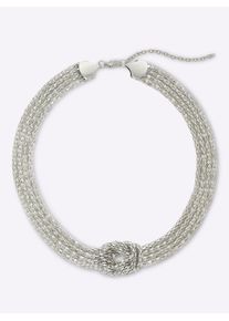 Heine Damen Collier, silber, Metall, Halsketten