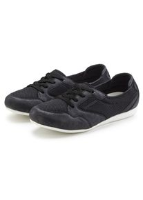 Lascana Damen Sneaker "Freizeitschuh, Halbschuh", Gr. 37, schwarz, Obermaterial: 70% Textilmaterial, 30% Lederimitat. Futter: 100% Textilmaterial.