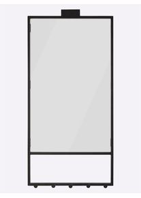 Wandgarderobe HEINE HOME, B:45cm H:93cm T:9cm, schwarz, Stahl, Flur, Garderobenpaneele