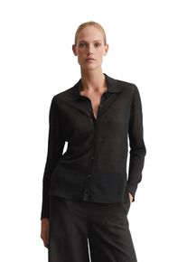 Marc O'Polo MARC O'POLO Damen Cardigan "aus reinem Leinen", schwarz, casual, Gr. M, unifarben, Obermaterial: 100% Leinen, Strickjacken