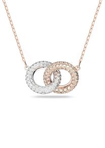 Swarovski Damen Kette mit Anhänger "Dextera Round, 5414999", Metall, L: 43cm, gold, Metall, Halsketten, mit Swarovski Kristall