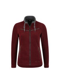 DEPROC Active Damen Fleecejacke "SASKWOOD WOMEN", rot, casual, Gr. 48, 100% Polyester, Jacken, weiche Fleecejacke in traditioneller Optik