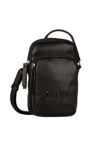 Damen Handytasche "Maxime", Tom Tailor Denim, schwarz, Polyurethan, clean, gepflegt, unifarben, Taschen, aus glattem Lederimitat mit tonalem Logo in