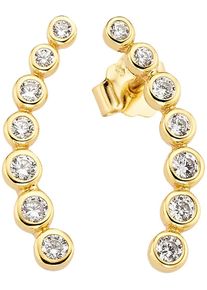 Damen Paar Ohrstecker "Schmuck Geschenk Silber 925 Ohrring", Silber 925 (Sterlingsilber), gold, ANISTON JEWELRY & WATCHES, Silber 925