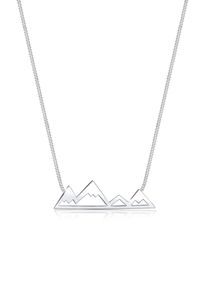 Elli Damen Kette mit Anhänger "Anhänger Berge Mountain 925 Sterling Silber", 45, Silber 925 (Sterlingsilber), L: 45cm, silber, Silber 925