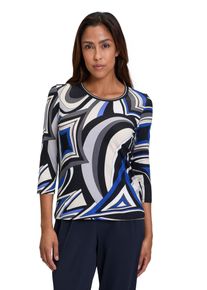 Betty Barclay Damen 3/4-Arm-Shirt "Betty Barclay Basic Shirt mit Print", schwarz, casual, Gr. 40, Jersey, Obermaterial: 95% Viskose, 5% Elasthan.,