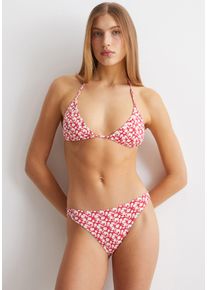 Marc O'Polo MARC O'POLO Damen Triangel-Bikini-Top "Millefleur"millefleur print rot, casual, Gr. L, gemustert, Polyamid, Elasthan, Bikini-Oberteile, mit