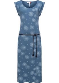 Ragwear Damen Sommerkleid "Tag Midi", blau, casual, Gr. S, 48% Viskose, 47% Polyester, 5% Elasthan, Kleider, wadenlanges Maxikleid mit Allover-Print