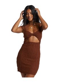 Billabong Damen Jerseykleid "Flower Hour", braun, Gr. XL, 57% Baumwolle, 41% Nylon, 2% Elasthan, Kleider