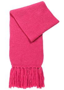 Cinque Damen Strickschal "FELICIA", pink, modisch, unifarben, Strick, Materialmix, Modetücher, Mit langen Fransen