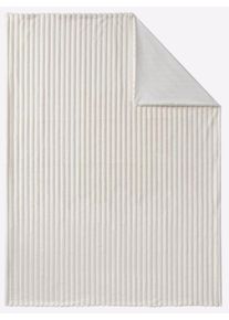 Plaid HEINE HOME, B:150cm L:200cm, beige, 100% Polyester, Wohndecken