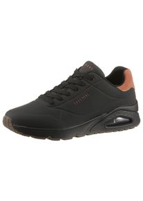 Skechers Herren Sneaker "UNO-SUITED ON AIR", Gr. 42, schwarz, Lederimitat, Veloursleder, sportlich, Schuhe, Freizeitschuh, Halbschuh, Schnürschuh mit