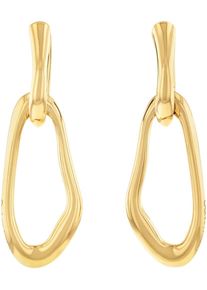 Calvin Klein Damen Paar Creolen "CK STATEMENT LINKS, 35000749, 35000750", Edelstahl, gelb, Edelstahl, Ohrringe