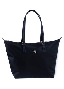 Tommy Hilfiger Damen Shopper "POPPY NEW TOTE", blau, Nylon, unifarben, clean, Taschen