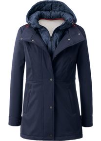LPO Damen Softshelljacke "LUCANIA PEAK Women", blau, casual, Gr. 50, 96% Polyester; 4% Elastan, Jacken, leichte Softshelljacke mit All-Over-Print und