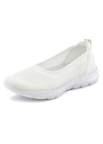 Lascana Damen Sneaker Ballerinas, Gr. 44, weiß, Obermaterial: 100% Textilmaterial. Futter: 100% Textilmaterial. Decksohle: 100% Textilmaterial.
