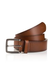 Tom Tailor Damen Ledergürtel "TTSCOTT", braun, casual,modisch, Gr. 125, Rindsleder, Gürtel, 3,5 cm breit, Herrengürtel, Jeans und Casual, bis Gr. 120