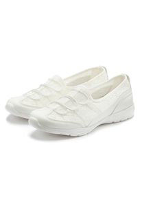 Lascana Damen Sneaker "Freizeitschuh, Halbschuh, leichter Slipper", Gr. 42, weiß, Obermaterial: 50% Lederimitat, 50% Textilmaterial. Futter: 100%