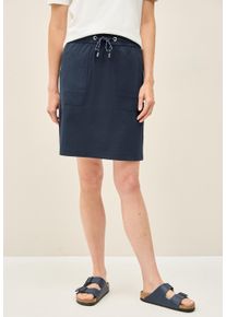 Cecil Damen Minirockurban navy blau, casual, Gr. L, unifarben, Web, 71% Baumwolle, 25% Polyamid, 4% Elasthan, Röcke, mit Elastikbund und