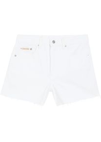 Damen Shorts "90s DENIM SHORT", blau, casual, Gr. 29, Calvin Klein Jeans, unifarben, Denim/Jeans, Obermaterial: 100% Baumwolle, Hosen, mit Fransensaum
