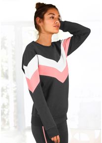 H.I.S. H.I.S Damen Sweatshirt, weiß, Basic, Gr. 32, mehrfarbig, Obermaterial: 100% Baumwolle, Sweatshirts, mit Kontraststreifen an Vorderseite und Ärmeln,