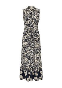 Only Damen Maxikleid "ONLVIBE LIFE S/L SHIRT LONG DRESS WVN"night sky aop:cd narri prinit, modisch, Gr. XL, bedruckt, Web, Obermaterial: 100%