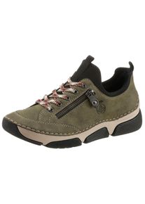 Rieker Damen Slip-On Sneaker, Gr. 36, schwarz, Nubuklederimitat, Textil, sportlich, Schuhe, Schlupfschuh, Halbschuh, Freizeitschuh mit weicher