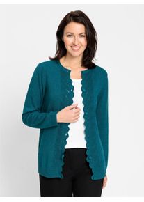 Inspirationen Damen Strickjacke, bunt, Gr. 54, unifarben, meliert, 50% Baumwolle, 50% Polyacryl, Strickjacken