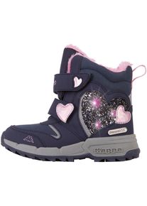 Kappa Damen Winterboots, Gr. 35, blau, Synthetik, sportlich, Schuhe, Winterstiefel, Winterschuhe, wasserdicht, gefüttert, mit Lichteffekten