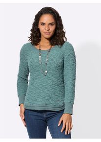 Casual Looks Damen Strickpullover "Pullover", grün, Gr. 38, unifarben, 65% Polyester, 35% Baumwolle, Pullover