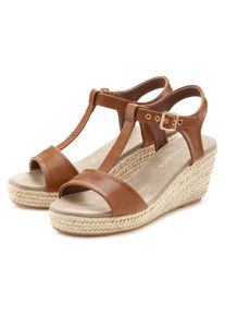 Lascana Damen Sandalette "Sommerschuh", Gr. 37, braun, Obermaterial: 100% Lederimitat. Futter: 100% Textilmaterial. Decksohle: 100% Lederimitat.