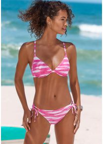 Venice Beach Damen Bügel-Bikini-Top "Meliya", pink, Gr. 38, bedruckt, Recycling-Polyamid, Bikini-Oberteile, mit modernem Allover-Print