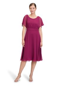 Vera Mont Damen Cocktailkleid "Vera Mont Cocktailkleid kurzarm", rosa, feminin, Gr. 40, Chiffon, Obermaterial: 100% Polyester. Futter: 100%