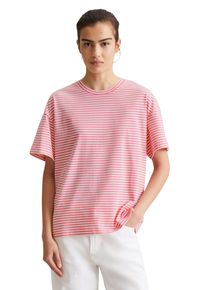 Marc O'Polo Damen T-Shirtmedium pink_multi_01, casual, Gr. M, MARC O'POLO DENIM, Single Jersey, Obermaterial: 100% Baumwolle, Shirts, geringelt, Rundhals,